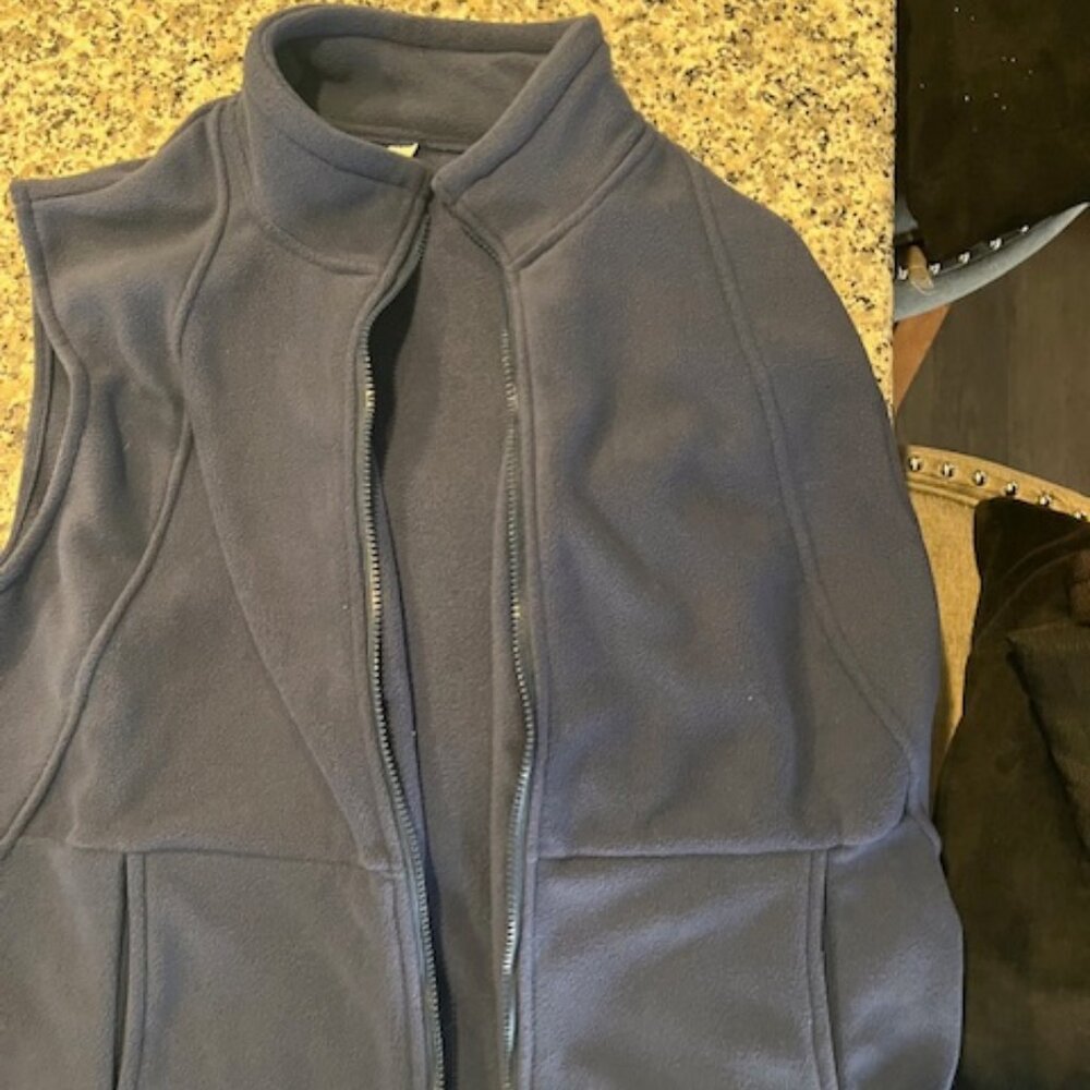 Navy Blue Full Zip Vest Outdoor XL New No Tag